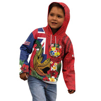 Hawaii And Tonga Kid Hoodie Shark Tattoo With Tongan Coat Of Arms