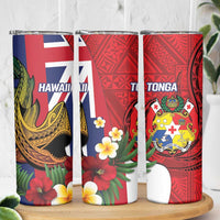 Hawaii And Tonga Skinny Tumbler Shark Tattoo With Tongan Coat Of Arms