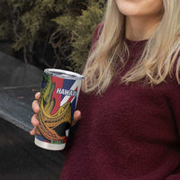 Hawaii And Tonga Tumbler Cup Shark Tattoo With Tongan Coat Of Arms