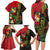 Hawaii And Tonga Family Matching Long Sleeve Bodycon Dress and Hawaiian Shirt King Kamehameha Tribal Ngatu Pattern