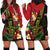 Hawaii And Tonga Hoodie Dress King Kamehameha Tribal Ngatu Pattern