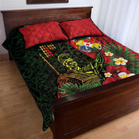 Hawaii And Tonga Quilt Bed Set King Kamehameha Tribal Ngatu Pattern