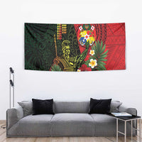 Hawaii And Tonga Tapestry King Kamehameha Tribal Ngatu Pattern