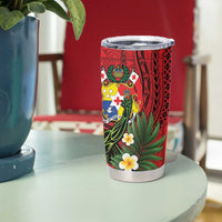 Hawaii And Tonga Tumbler Cup King Kamehameha Tribal Ngatu Pattern