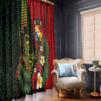 Hawaii And Tonga Window Curtain King Kamehameha Tribal Ngatu Pattern