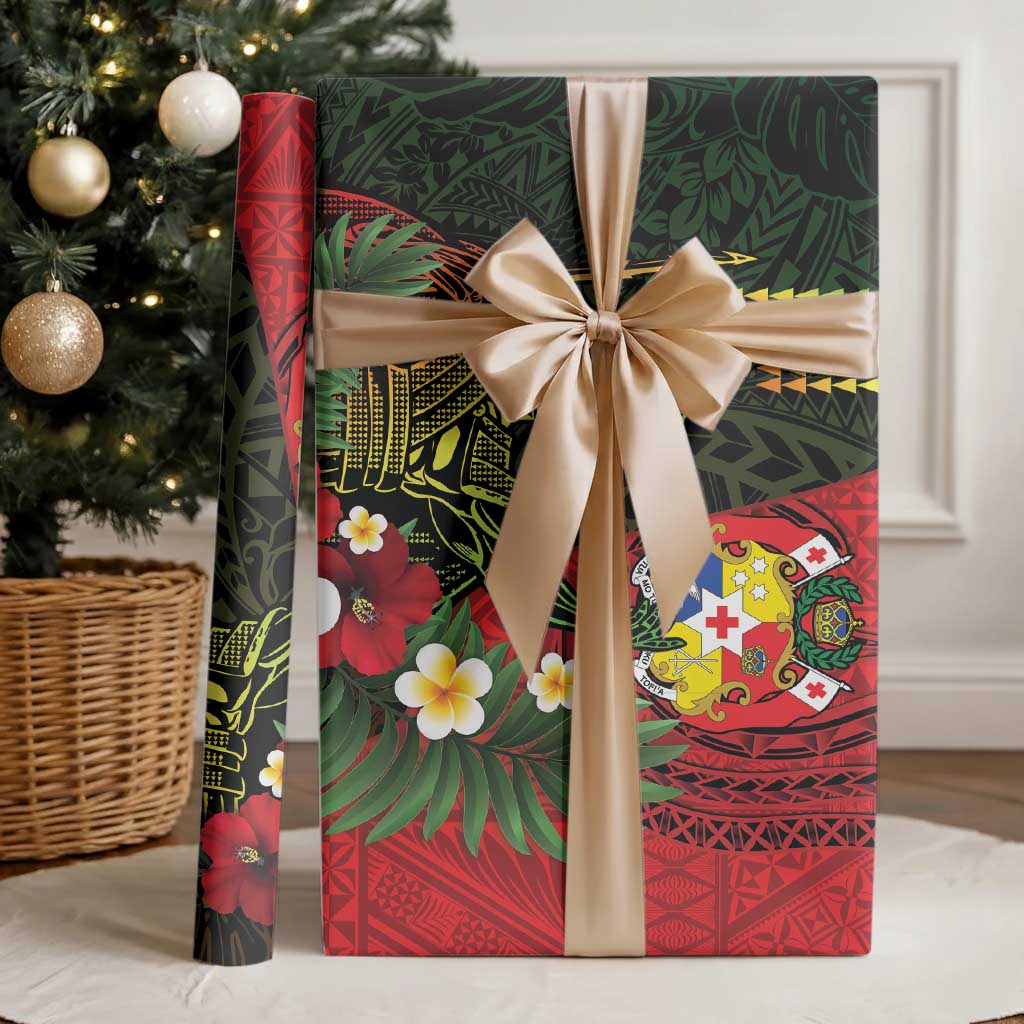 Hawaii And Tonga Wrapping Paper King Kamehameha Tribal Ngatu Pattern - Polynesian Pride