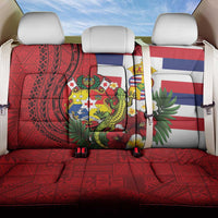 Hawaii And Tonga Back Car Seat Cover King Kalakaua Tribal Gecko Tongan Ngatu