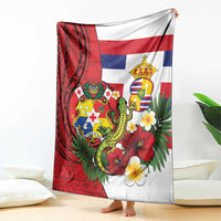 Hawaii And Tonga Blanket King Kalakaua Tribal Gecko Tongan Ngatu