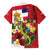 Hawaii And Tonga Family Matching Long Sleeve Bodycon Dress and Hawaiian Shirt King Kalakaua Tribal Gecko Tongan Ngatu