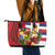 Hawaii And Tonga Leather Tote Bag King Kalakaua Tribal Gecko Tongan Ngatu