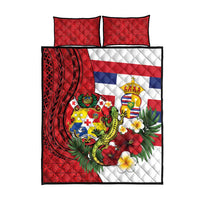 Hawaii And Tonga Quilt Bed Set King Kalakaua Tribal Gecko Tongan Ngatu