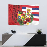 Hawaii And Tonga Tapestry King Kalakaua Tribal Gecko Tongan Ngatu