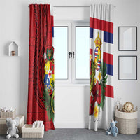 Hawaii And Tonga Window Curtain King Kalakaua Tribal Gecko Tongan Ngatu