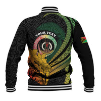 Personalised Vanuatu Independence Day Baseball Jacket July 30 Pig Tusk Long God Yumi Stanap LT14 - Polynesian Pride
