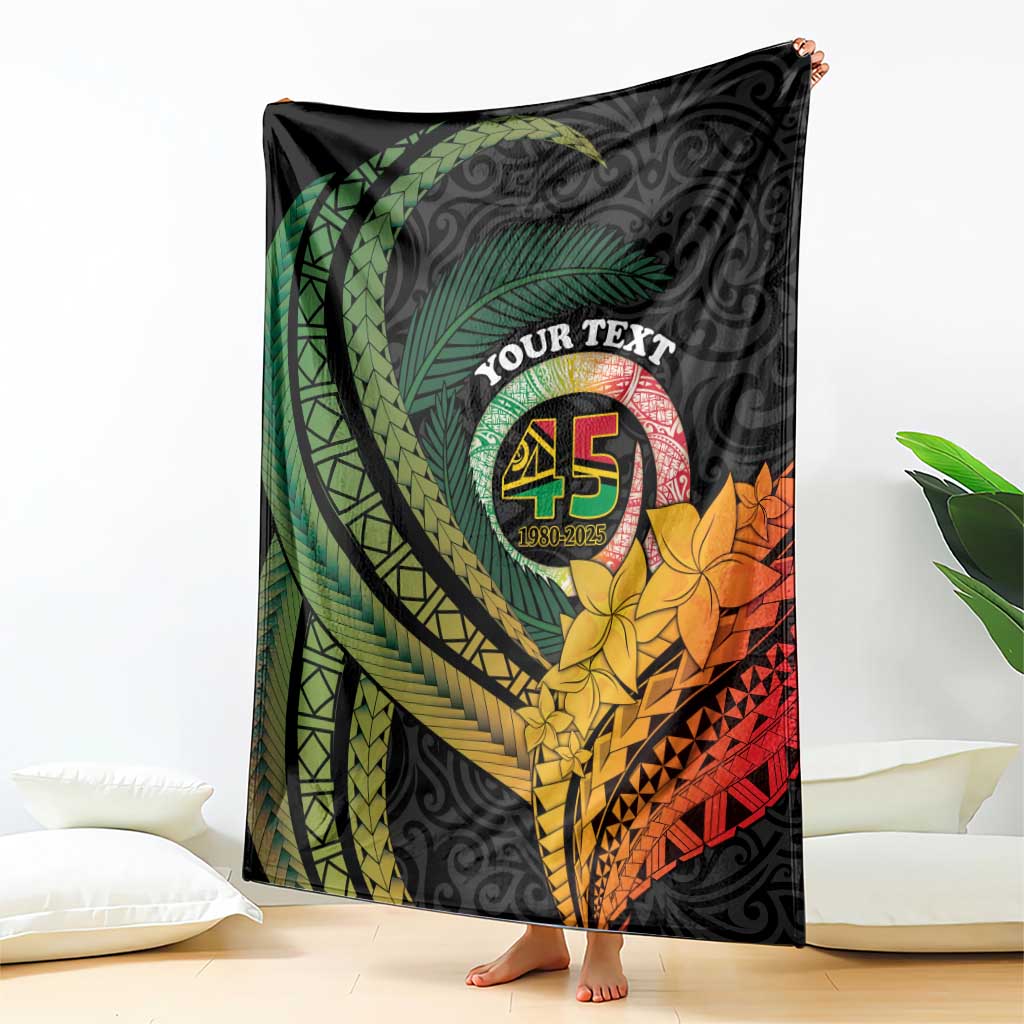Personalised Vanuatu Independence Day Blanket July 30 Pig Tusk Long God Yumi Stanap