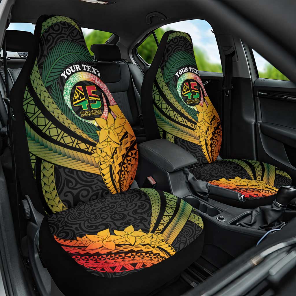Personalised Vanuatu Independence Day Car Seat Cover July 30 Pig Tusk Long God Yumi Stanap
