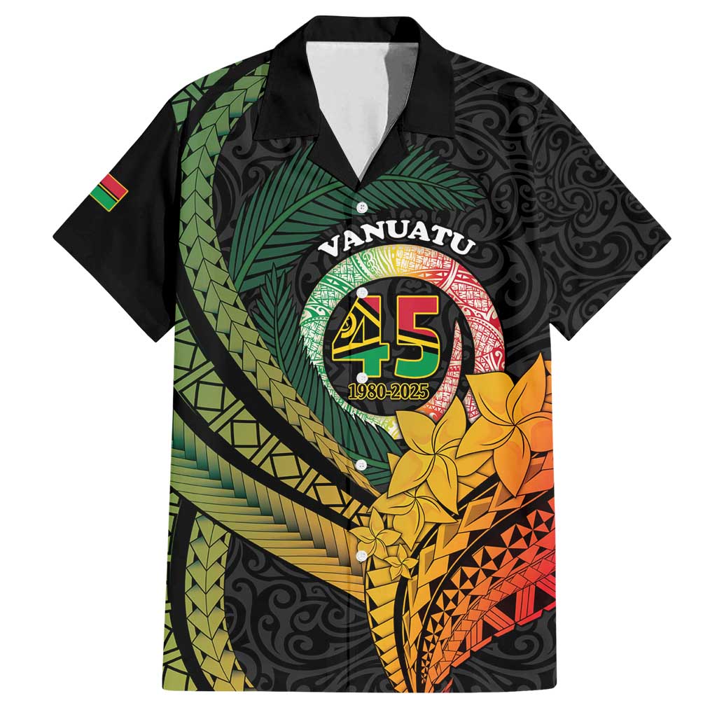 Personalised Vanuatu Independence Day Family Matching Long Sleeve Bodycon Dress and Hawaiian Shirt July 30 Pig Tusk Long God Yumi Stanap LT14 Dad's Shirt - Short Sleeve Black - Polynesian Pride