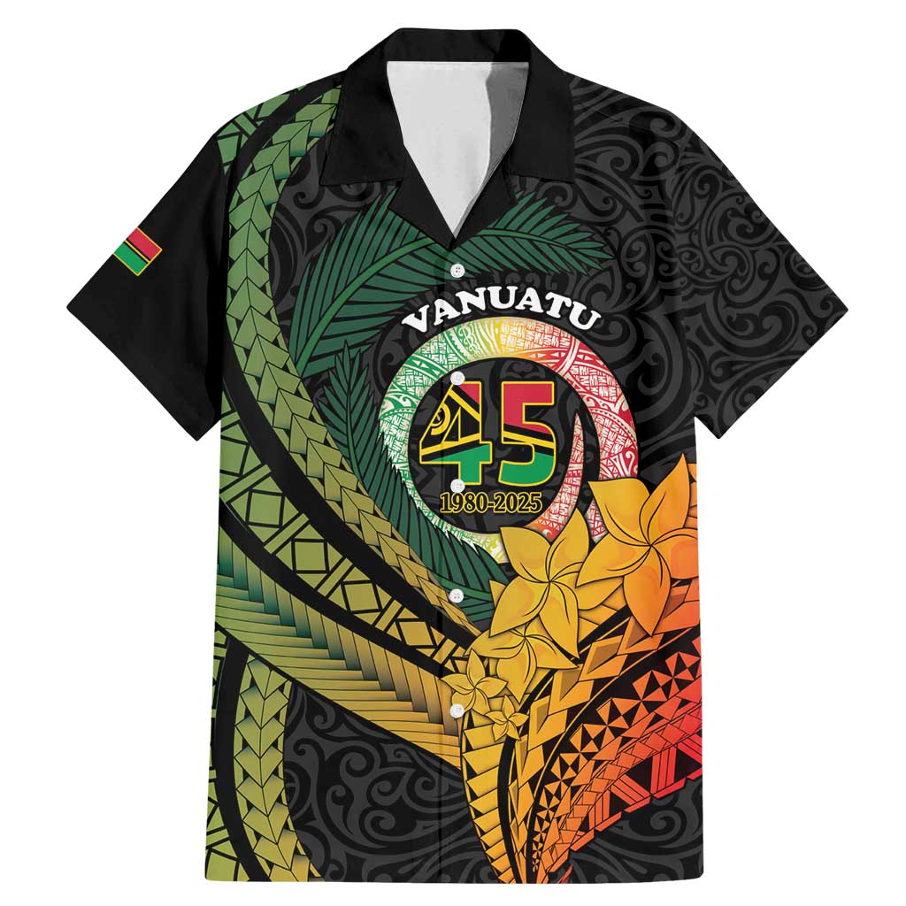 Personalised Vanuatu Independence Day Family Matching Mermaid Dress and Hawaiian Shirt July 30 Pig Tusk Long God Yumi Stanap LT14 Dad's Shirt - Short Sleeve Black - Polynesian Pride