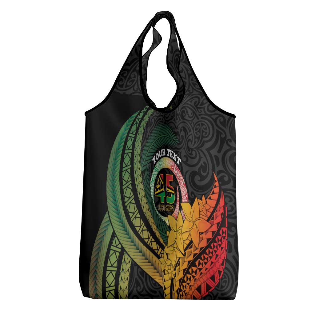 Personalised Vanuatu Independence Day Grocery Bag July 30 Pig Tusk Long God Yumi Stanap
