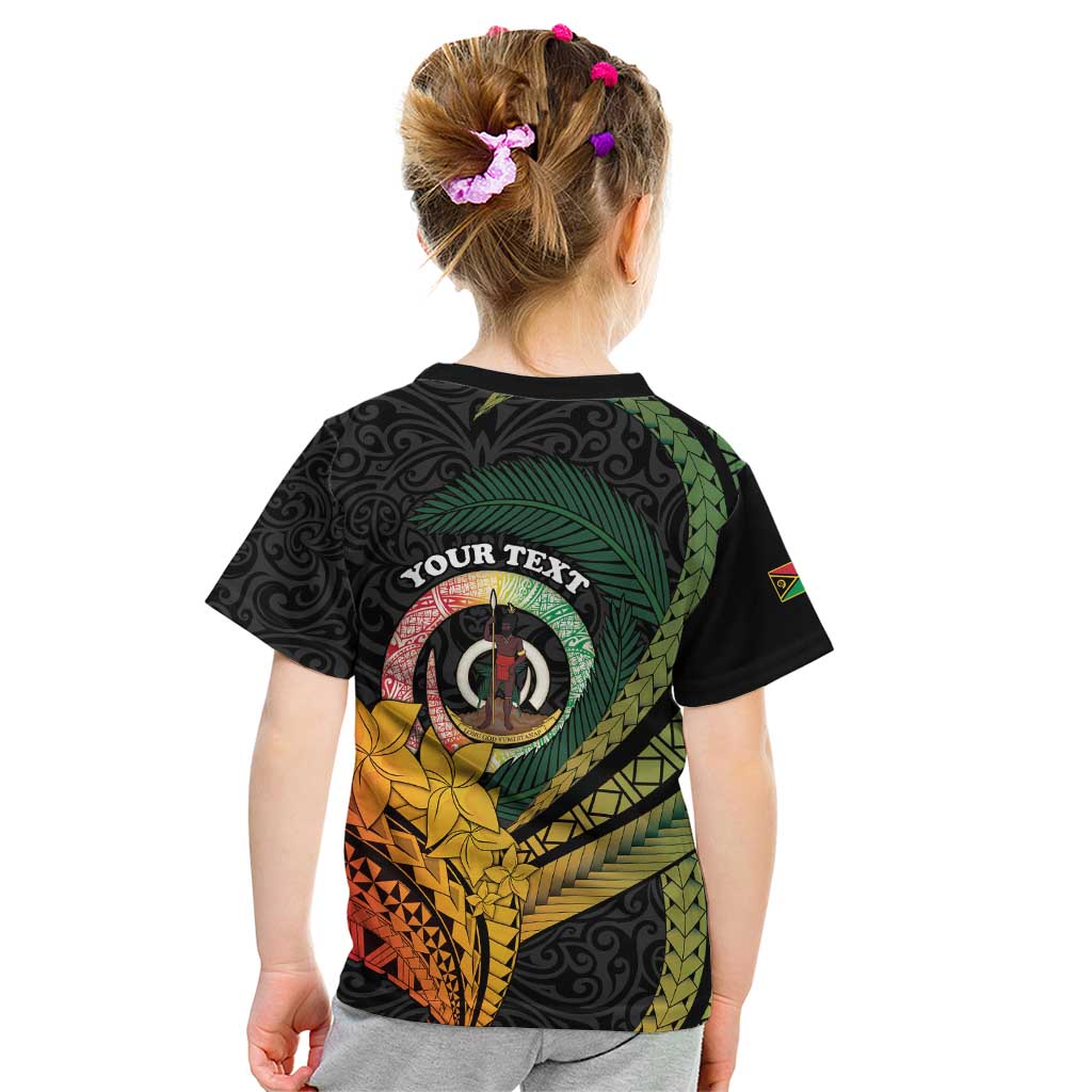 Personalised Vanuatu Independence Day Kid T Shirt July 30 Pig Tusk Long God Yumi Stanap