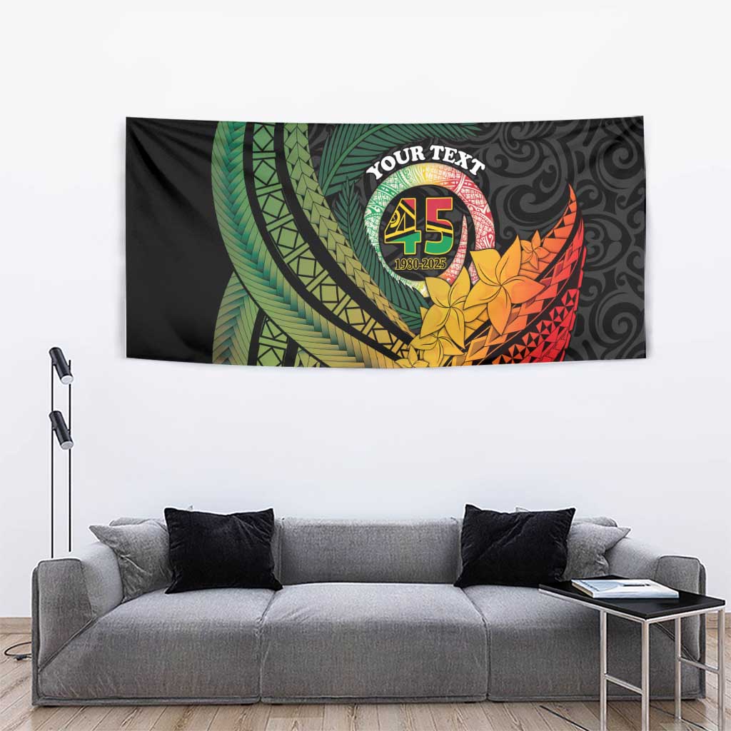 Personalised Vanuatu Independence Day Tapestry July 30 Pig Tusk Long God Yumi Stanap