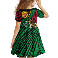 Halo Vanuatu Family Matching Off The Shoulder Long Sleeve Dress and Hawaiian Shirt Happy 45th Independence Anniversary LT14 - Polynesian Pride