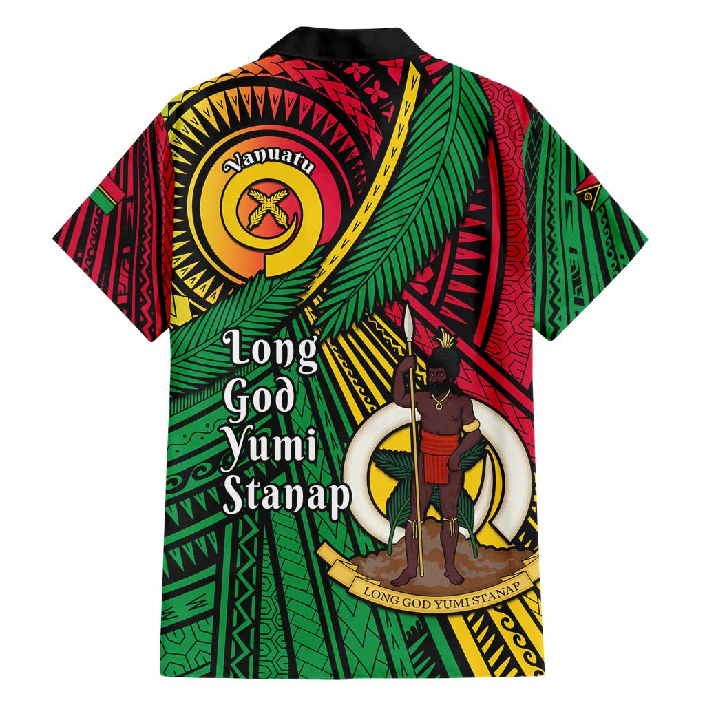 Halo Vanuatu Family Matching Short Sleeve Bodycon Dress and Hawaiian Shirt Happy 45th Independence Anniversary LT14 - Polynesian Pride