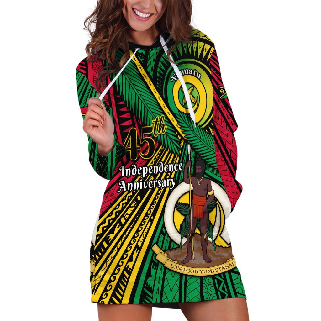 Halo Vanuatu Hoodie Dress Happy 45th Independence Anniversary
