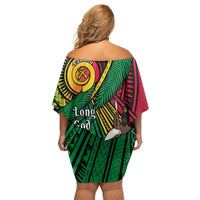Halo Vanuatu Off Shoulder Short Dress Happy 45th Independence Anniversary