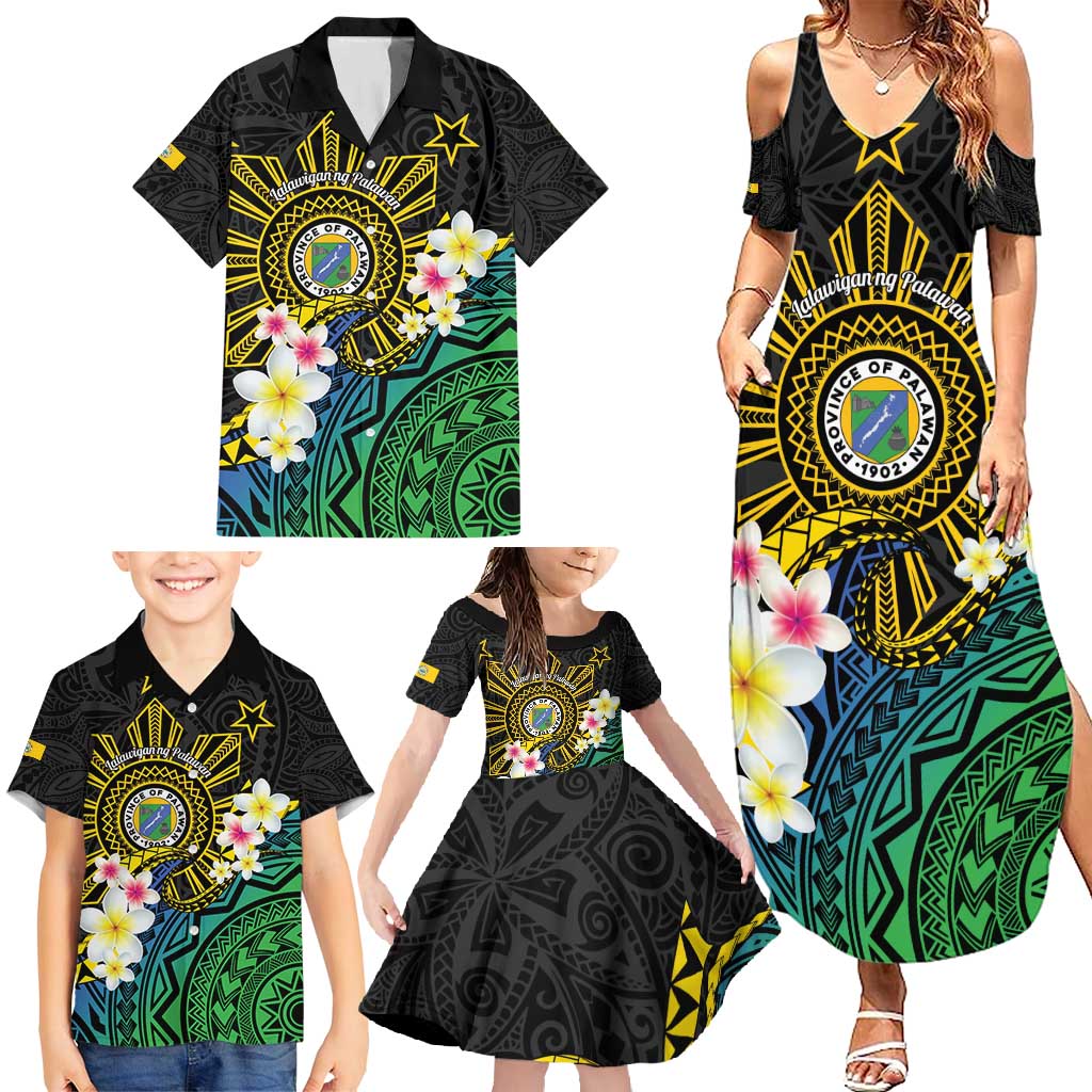 Lalawigan ng Palawan Family Matching Summer Maxi Dress and Hawaiian Shirt Philippines Province Land of Promise