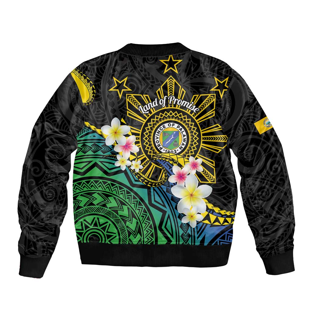 Lalawigan ng Palawan Sleeve Zip Bomber Jacket Philippines Province Land of Promise