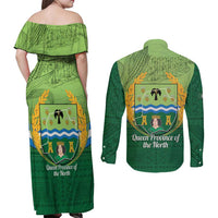 Isabela Philippines Couples Matching Off Shoulder Maxi Dress and Long Sleeve Button Shirt Queen Province Of The North