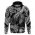 Custom Polynesian Hoodie Tribal Honu Turtle with Hibiscus White Version LT14 Pullover Hoodie White - Polynesian Pride