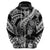 Custom Polynesian Hoodie Tribal Honu Turtle with Hibiscus White Version LT14 - Polynesian Pride