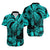 Personalised Polynesian Hawaiian Shirt Tribal Honu Turtle with Hibiscus Turquoise Version LT14 - Polynesian Pride