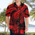 Personalised Polynesian Hawaiian Shirt Tribal Honu Turtle with Hibiscus Red Version LT14 - Polynesian Pride