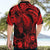 Personalised Polynesian Hawaiian Shirt Tribal Honu Turtle with Hibiscus Red Version LT14 - Polynesian Pride