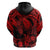 Custom Polynesian Hoodie Tribal Honu Turtle with Hibiscus Red Version LT14 - Polynesian Pride