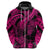 Custom Polynesian Hoodie Tribal Honu Turtle with Hibiscus Pink Version LT14 - Polynesian Pride