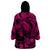 Personalised Polynesian Wearable Blanket Hoodie Tribal Honu Turtle with Hibiscus Pink Version LT14 - Polynesian Pride