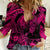 Personalised Polynesian Women Casual Shirt Tribal Honu Turtle with Hibiscus Pink Version LT14 Female Pink - Polynesian Pride