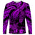 Personalised Polynesian Long Sleeve Shirt Tribal Honu Turtle with Hibiscus Purple Version LT14 Unisex Purple - Polynesian Pride