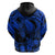 Custom Polynesian Hoodie Tribal Honu Turtle with Hibiscus Blue Version LT14 - Polynesian Pride