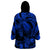 Personalised Polynesian Wearable Blanket Hoodie Tribal Honu Turtle with Hibiscus Blue Version LT14 - Polynesian Pride