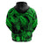 Custom Polynesian Hoodie Tribal Honu Turtle with Hibiscus Green Version LT14 - Polynesian Pride