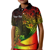 Personalised Polynesian Tribal Kid Polo Shirt Unique Reggae LT14 Kid Reggae - Polynesian Pride