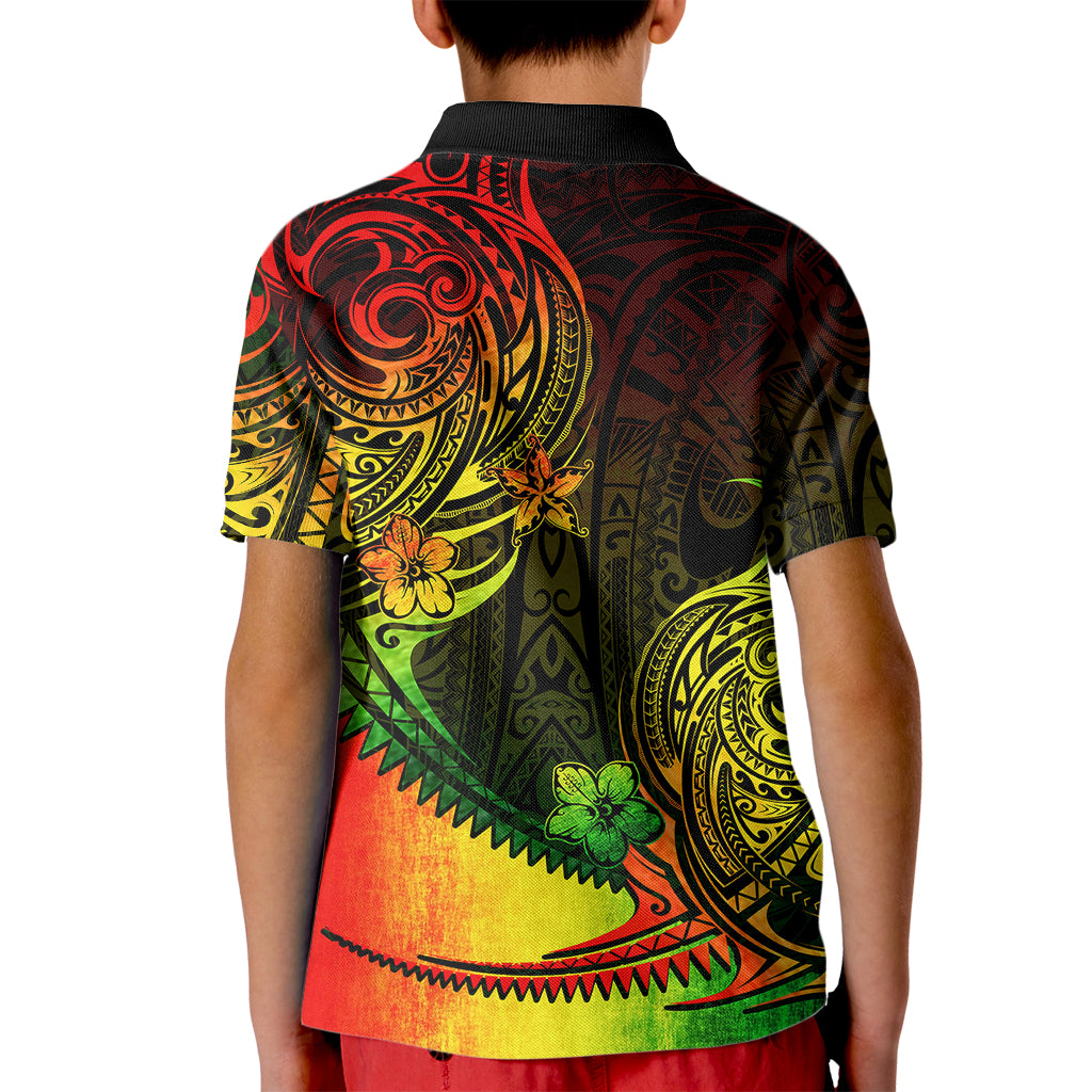 Personalised Polynesian Tribal Kid Polo Shirt Unique Reggae LT14 - Polynesian Pride
