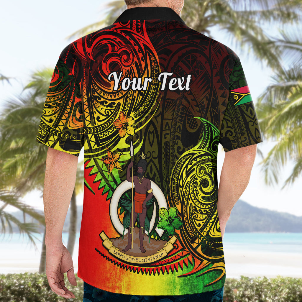 Personalised Vanuatu Hawaiian Shirt Reggae Polynesia Long God Yumi Stanap LT14 - Polynesian Pride