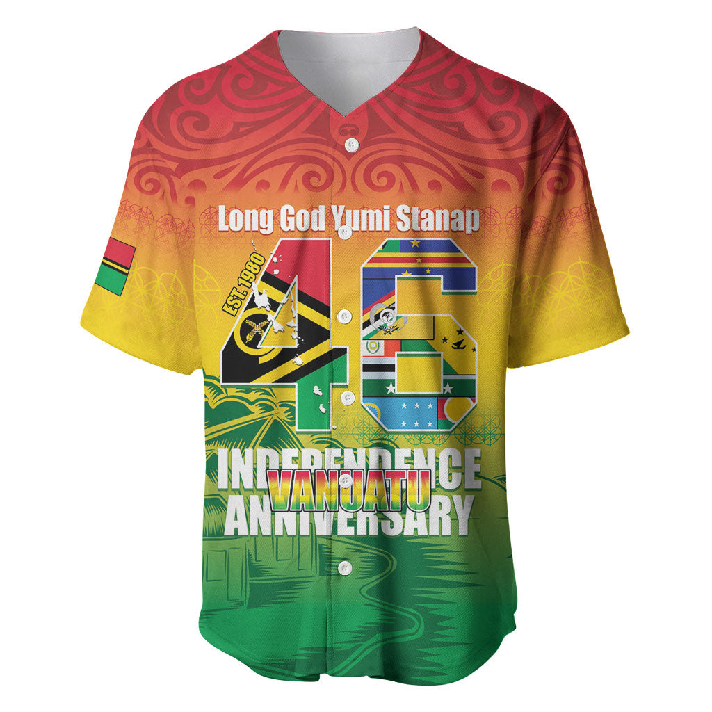 Vanuatu Indipendens Dei Baseball Jersey Yumi 46th Independence Anniversary