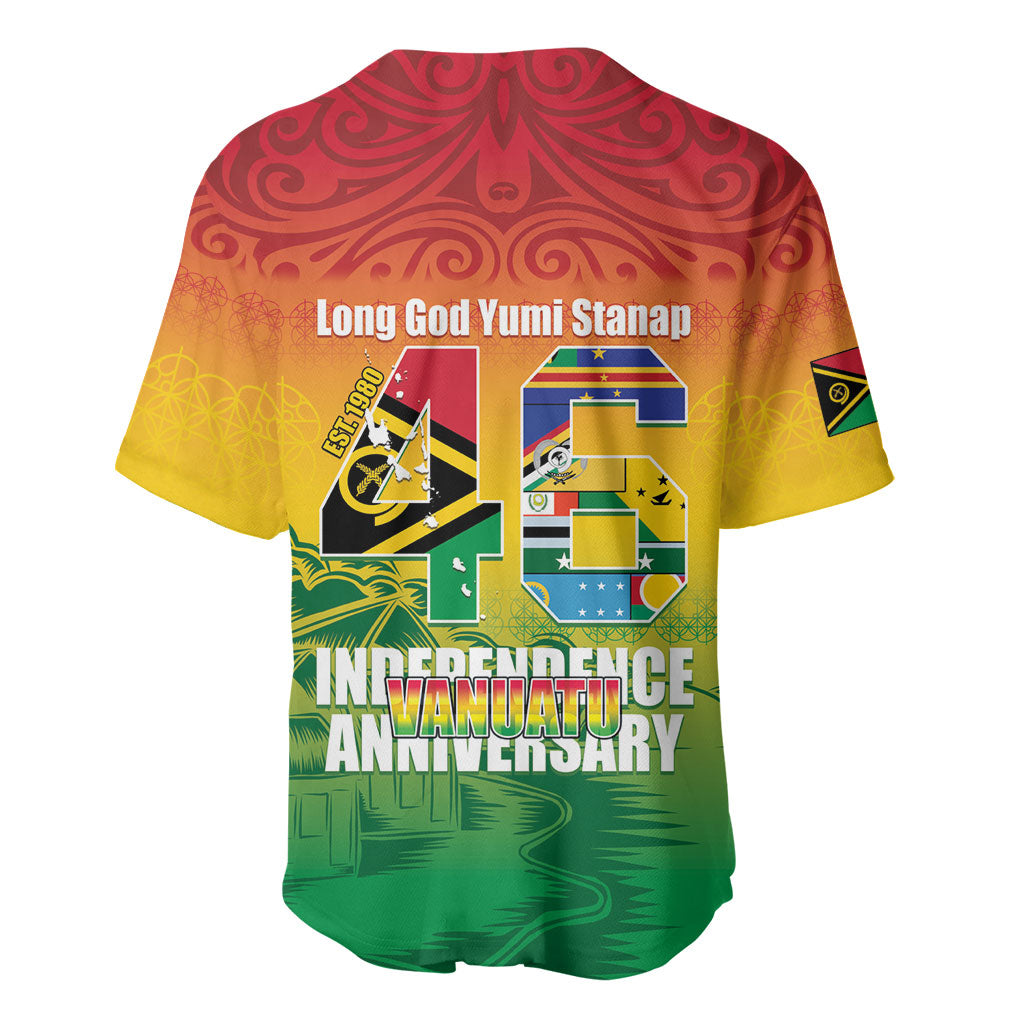 Vanuatu Indipendens Dei Baseball Jersey Yumi 46th Independence Anniversary